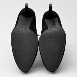 Stuart Weitzman Black Suede Platform Ankle Boots Size 39