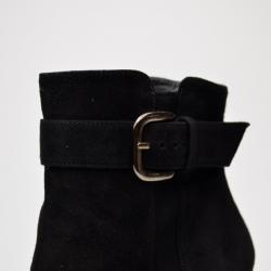 Stuart Weitzman Black Suede Platform Ankle Boots Size 39