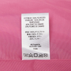 Supreme Pink Gradient Embroidered Synthetic Quilted Down Jacket L