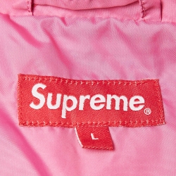 Supreme Pink Gradient Embroidered Synthetic Quilted Down Jacket L