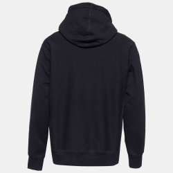 Supreme Black Rib Knit Box Logo Hoodie L