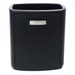 Pre Owned S.T. Dupont Black Leather Pen/Pencil Holder