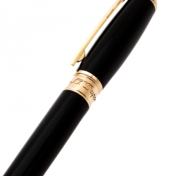 S.T. Dupont D Line Black Lacquer Gold Plated Fountain Pen