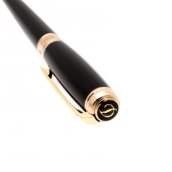 S.T. Dupont D Line Black Lacquer Gold Plated Fountain Pen
