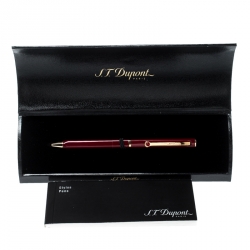 S.T. Dupont Mon Dupont Lotus Red Lacquer Gold Finish Ballpoint Pen