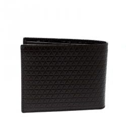 S.T Dupont Brown Leather D Line Fire Head 6CC Bifold Wallet