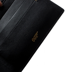 S.T. Dupont Black Leather James Bond 7CC Bifold Wallet