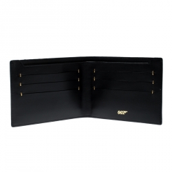 S.T. Dupont Black Leather James Bond 7CC Bifold Wallet