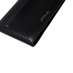 S.T. Dupont Black Leather James Bond 7CC Bifold Wallet