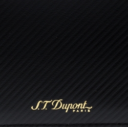 S.T. Dupont Black Leather James Bond 7CC Bifold Wallet