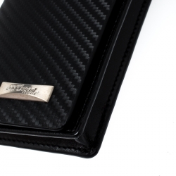 S.T Dupont Black Carbon Leather Business Card Case