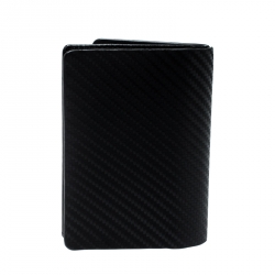S.T Dupont Black Carbon Leather Business Card Case