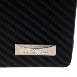 S.T Dupont Black Carbon Leather Business Card Case