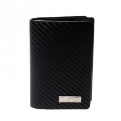 S.T Dupont Black Carbon Leather Business Card Case