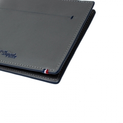 S.T. Dupont Grey Leather D Line 7CC Bifold Wallet