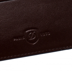 S.T. Dupont Brown Leather D Line 7CC Bifold Wallet