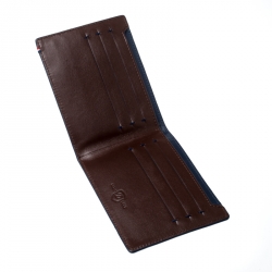 S.T. Dupont Brown Leather D Line 7CC Bifold Wallet