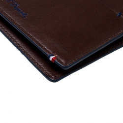 S.T. Dupont Brown Leather D Line 7CC Bifold Wallet