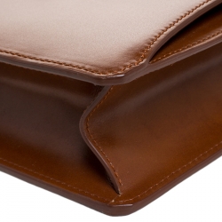 S.T. Dupont Brown Leather Atelier Line D One Gusset Briefcase
