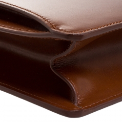 S.T. Dupont Brown Leather Atelier Line D One Gusset Briefcase