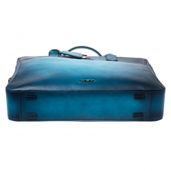 S.T. Dupont Blue Ombre Leather Atelier Document Briefcase