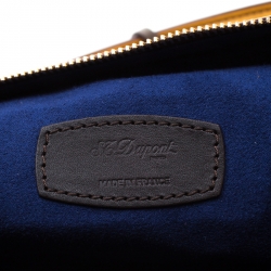 S.T. Dupont Yellow/Black Ombre Leather Atelier Document Holder Briefcase
