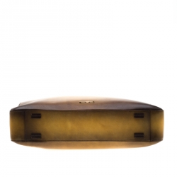 S.T. Dupont Yellow/Black Ombre Leather Atelier Document Holder Briefcase