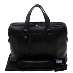 S.T. Dupont Black Leather Line D Star Wars Document and Laptop Holder Briefcase