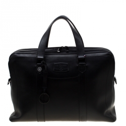 S.T. Dupont Black Leather Line D Star Wars Document and Laptop Holder Briefcase