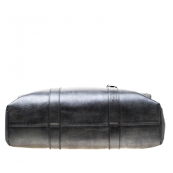 S.T. Dupont Metallic Grey Leather Line D Star Wars Document and Laptop Holder Briefcase