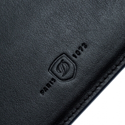 S.T. Dupont Black/Blue Leather Line D Slim Organizer
