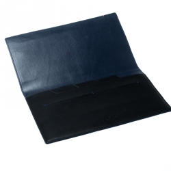S.T. Dupont Black/Blue Leather Line D Slim Organizer