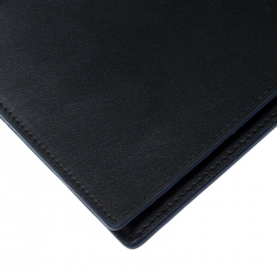 S.T. Dupont Black/Blue Leather Line D Slim Organizer
