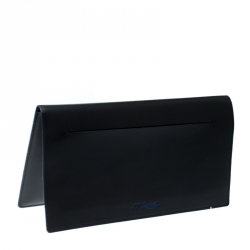S.T. Dupont Black/Blue Leather Line D Slim Organizer