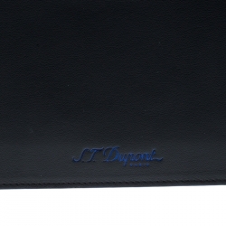 S.T. Dupont Black/Blue Leather Line D Slim Organizer