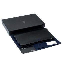 S.T. Dupont Black/Blue Leather Line D Slim Organizer