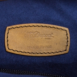 Pre Owned S.T. Dupont Yellow/Black Ombre Leather Atelier Line D One Gusset Briefcase