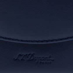 Pre Owned S.T. Dupont Navy Blue Leather Cigarette Pack Case