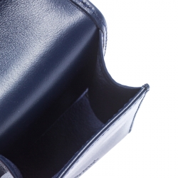 Pre Owned S.T. Dupont Navy Blue Leather Cigarette Pack Case