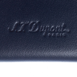 Pre Owned S.T. Dupont Navy Blue Leather Cigarette Pack Case