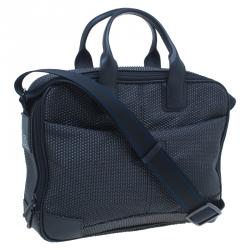 S.T. Dupont Black Textured Leather Laptop Bag w/ Battery Pouch