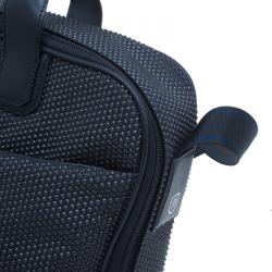 S.T. Dupont Black Textured Leather Laptop Bag w/ Battery Pouch