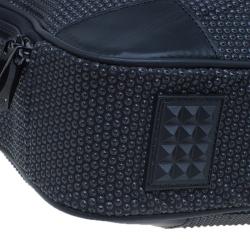 S.T. Dupont Black Textured Leather Laptop Bag w/ Battery Pouch