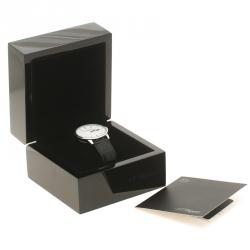 Pre Owned S.T. Dupont White Stainless Steel Men's Wristwatch 39 mm