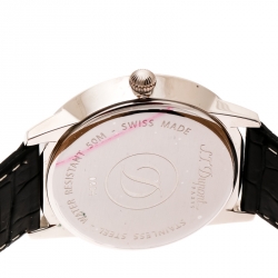 Pre Owned S.T. Dupont White Stainless Steel Men's Wristwatch 39 mm