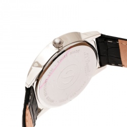 Pre Owned S.T. Dupont White Stainless Steel Men's Wristwatch 39 mm