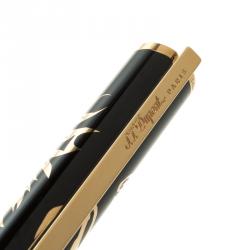 Pre Owned S.T. Dupont Neoclassic Horse Premium Chinese Lacquered Gold Finish Limited Edition Fountain Pen