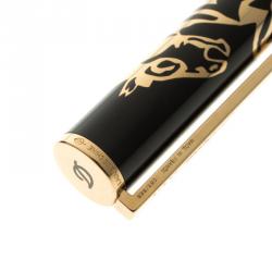 Pre Owned S.T. Dupont Neoclassic Horse Premium Chinese Lacquered Gold Finish Limited Edition Fountain Pen