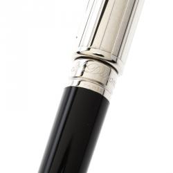 S.T. Dupont Black Chinese Lacquer Silver Tone Ballpoint Pen