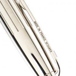 S.T. Dupont Black Chinese Lacquer Silver Tone Ballpoint Pen